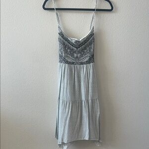 AE Black and White Spaghetti Strap Mini Dress